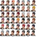 Versatile multi-pattern knit neck warmer and beanie set available in 42 assorted colors - One Size / Mixed Patterns