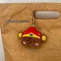 Plush Capybara keychain with Fortune God hat and bead chain for backpack decoration - God of Wealth Capybara Style