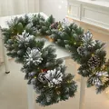 2m Flocked Garland With Light