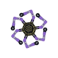 Fidget spinner meccanico con bracci snodabili viola e grigi e sfere di metallo - Giroscopio meccanico regolare / Grigio + Viola