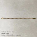 Catena di estensione dorata da 10cm in acciaio inossidabile per gioielli fai da te - 10cm / Color Acciaio