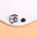 Cartoon first aid kit enamel brooch with red cross and stethoscope for medical staff - Medical Kit