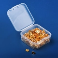 Golden metal earring backings organized in a clear plastic box for jewelry making - Gold Butterfly Backs Approx. 200pcs + Box