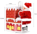 Electric climbing Santa Claus with chimney toy showing detailed dimensions 8.3 inch height - Climbing Chimney Santa Claus