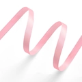 Pink satin ribbon with 1cm width and glossy texture in a wavy layout for DIY crafts - 1CM Single Sided Satin Ribbon [Baby Pink] 80 Yards