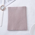 Elastic knitted cashmere neck warmer in lotus root pink with ribbed texture design - Light Camel