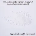 10g pack of translucent white faux rice beads for DIY slime and craft filling - 10g Pack