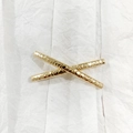Minimalist gold alloy hair clip with hammered texture in an X-shape design - 14# Gold (Hammered X-Shape)
