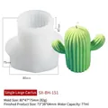 Cactus-shaped silicone mold for DIY candles and soaps with precise stripe texture details - Large Knitted Cactus Mold BH-151 / White
