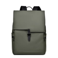 Sac à dos d'affaires moderne vert olive pour ordinateur avec finition mate et boucle - Vert