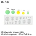 Moule en silicone avec 13 cavités sphériques de tailles variées pour chocolat et pâtisserie - 1# Gris