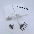 Exquisite bee pendant necklace in silver plating with colorful cubic zirconia inlays - Colorful Cicada Pendant