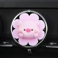 Cute pink pig flower car air vent clip diffuser ornament for automotive interior - Dudu Pig Flower (2449B)