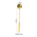 Rose-shaped gold stainless steel dessert spoon, 17.8cm long with 2.9cm floral head - 17CM Rose Spoon (Gold)