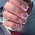 Elegant classic pink French tip press-on nails with white borders and high gloss finish - Pink and White French Tip (JP2157)