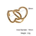 Especificaciones de tamaño del anillo de corazón entrelazado dorado con ancho de 30 mm - Dorado