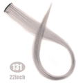 22-inch silver gray clip-in hair extension piece with black clip model 131 - Silver Grey (131H)