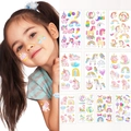 Kids unicorn and rainbow waterproof glitter temporary tattoo set for girls - S041-050 Watercolor Unicorn Glitter Set (10 Sheets)