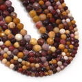 Faceted natural stone beads in mixed earthy colors for DIY jewelry and bracelets - Yellow Jasper