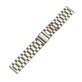 Brushed silver stainless steel three-bead replacement band for Apple Watch - 20mm / Starlight