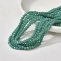 4mm faceted green wheel beads for DIY jewelry making of bracelets and necklaces - Vintage Green