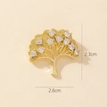 Detailed view of Tree of Life pendant with dimensions 2.6cm by 2.3cm and gold plating - 0370-2 Gold Tree of Life Brooch