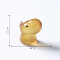 Miniature translucent yellow Capybara figurine for desk decor, 2.2cm in height - Luminous Yellow
