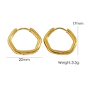 Orecchini geometrici quadrati in oro 14K minimalisti, dimensioni 20mm x 17mm, peso 3,3g - Stile Geometrico Esagono (YTE2404041-3)