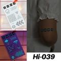 Luminous blue waterproof tattoo stickers featuring player buttons and cloud pattern Hi-039 - Hi-039 (Media Symbols)