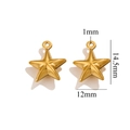 18K gold plated stainless steel starfish pendant for DIY jewelry 14.5x12mm - Gold Pentagram Starfish