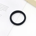 Minimalist black seamless high elastic hair tie shown on a white magazine background - 5cm (1.5g) Black