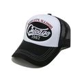 Cappello trucker retrò bianco e nero con ricamo Chicago 1967 e retro in rete - M (56-58cm) / Nero