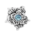 Vintage Oxidized Sky Blue Rhinestone Floral Style (20)