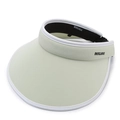 Cappello parasole beige chiaro a testa vuota con tesa larga e profilo bianco per donna - verde chiaro