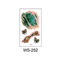 Waterproof temporary tattoo sheet with dark punk spider and skull zipper designs - Spider Zipper (WS252)