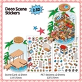 Seaside Fish Market 2.5D Sticker mit PET-Szenen und Miniatur 3D-Stapeldekorationen - Gemüsemarkt am Meer
