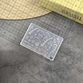 Detail view of silicone nail art mold with sea star and shell patterns for manicure - #184 Marine Combination