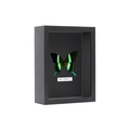 5cm deep wood shadow box frame with glass and green swallowtail butterfly specimen - 14x14 inch / 5cm Hollow / Black