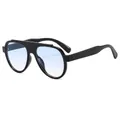 Occhiali da sole pilot con montatura nera e lenti sfumate blu nel modello C2 - Montatura Nera Lenti Sfumate Blu