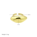 Detailed size and weight specs for the 18K gold-plated 20mm wide open dome ring - Adjustable Open / Arched Wide Band Style (DR240542-H)