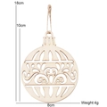 Wooden hollow Christmas ornament with twine, dimensions 10x8cm and weight 4g - Christmas Ball A
