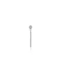 S925 Sterling Silber Ohrring mit klarem runden Zirkon und schimmernder langer Bar Quaste - Einzelner Diamant Lange Stange Hänger Ohrstecker (RHE876)