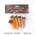 Set de 5 dedos cortados falsos para Halloween en embalaje con etiqueta colgante - Decoración de Dedos Color Carne 5 piezas