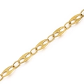 Detailed view of golden stainless steel hollow oval link chain for DIY jewelry - 2# (Gold Hollow Double Hole Chain)