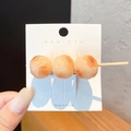Grappige haarspeld in de vorm van realistische Japanse dango op witte verpakking - 6# Visballen