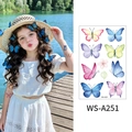 Tatuaggi temporanei a farfalla colorati in stile acquerello impermeabili per bambini - Farfalla WS-A251