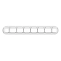 White silicone desktop cable organizer with seven slots for wire management - 7 Holes / White