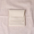 Beige microfiber velvet jewelry envelope pouch with snap button closure and flap design - Thickened Microfiber Tab Closure (Beige) / 8x8cm