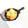 Cute mini frying pan hair clip featuring realistic fried egg and fruit pancake design - 1# Fruit Cake