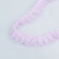 Light purple pleated chiffon lace ribbon, 2.5cm width for DIY sewing and dress accessories - 2.5cm Wide / 44# Purple Encrypted